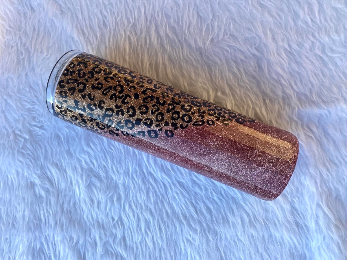 MTO {Split Leopard Print} Tumbler – The Glittered Pup Designs