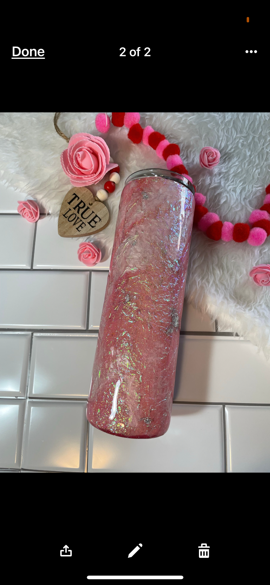 RTS {Pink opal 30oz} Tumbler