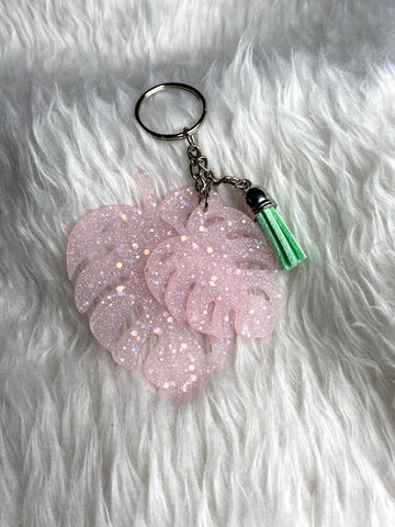 RTS {Pink Leaf} Keychain