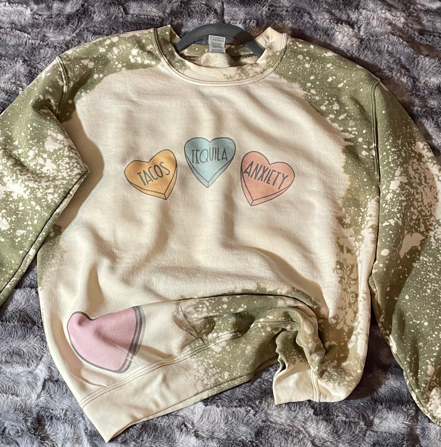 RTS Small Candy hearts Sweatshirt